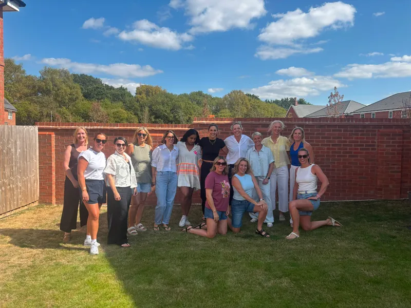 A group of women in the garden at a Menopause Method get-together
