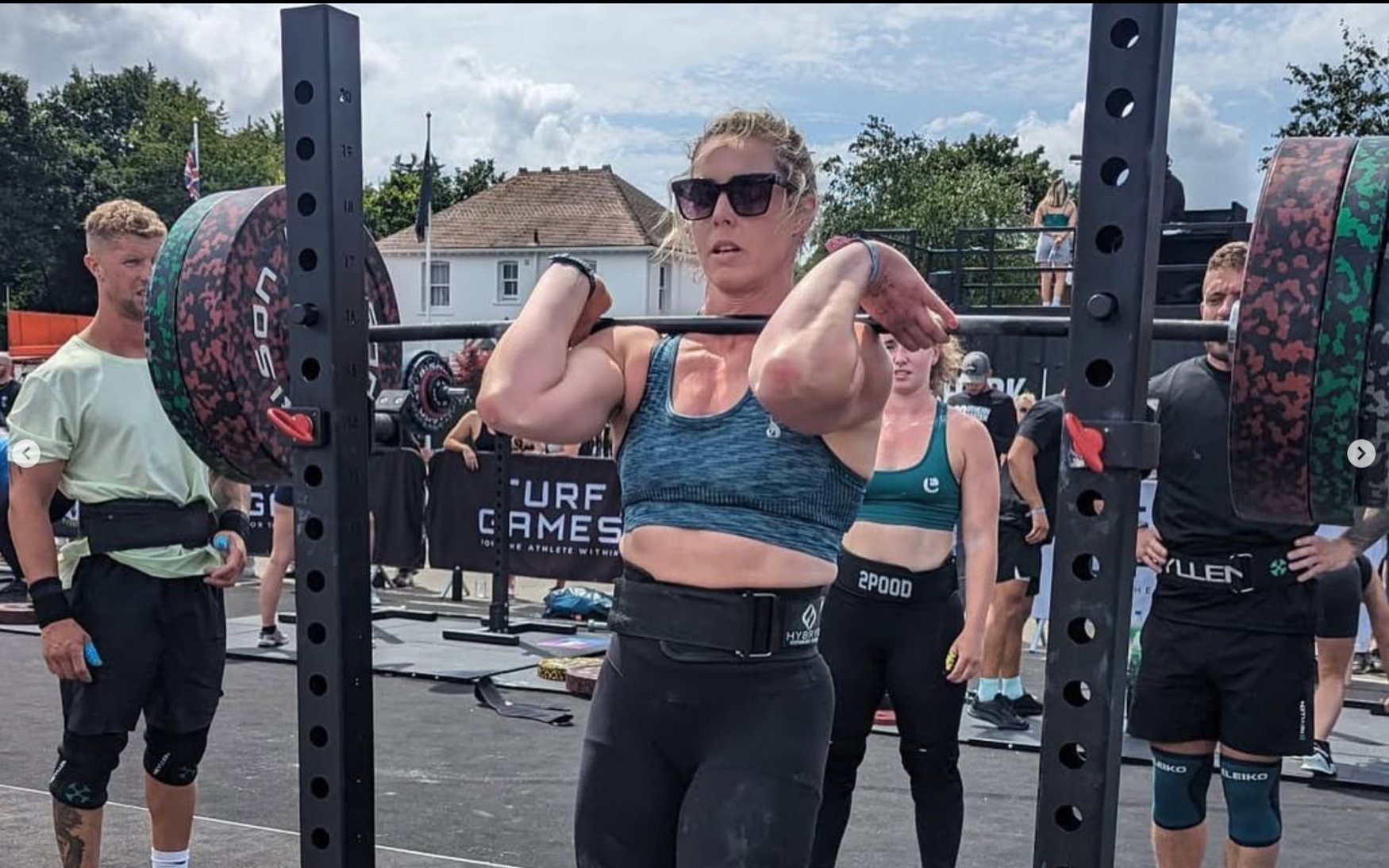 Lesley Smith with a member of her gym